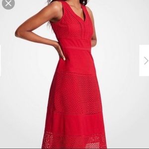 Ann Taylor Eyelet Flare Dress